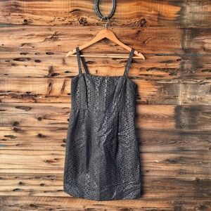 CYNTHIA STEFFE | NWT Black Eyelet Metallic Dress 8